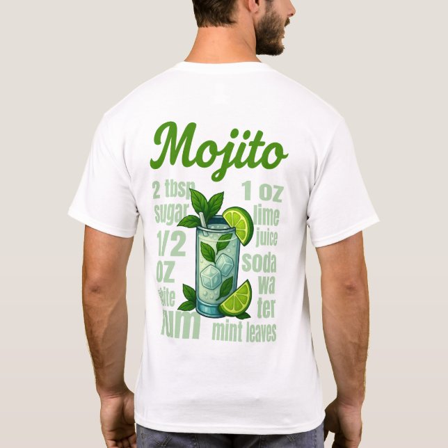 Mojito T-Shirt – Fresh Mint & Lime Cocktail (Back)
