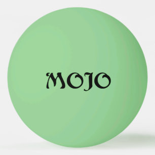 Mojo 1-star green glow ping pong ball