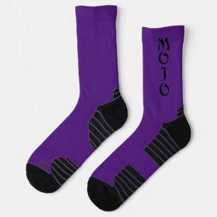 Mojo black and purple high performance socks