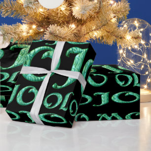 Mojo black glossy wrapping paper