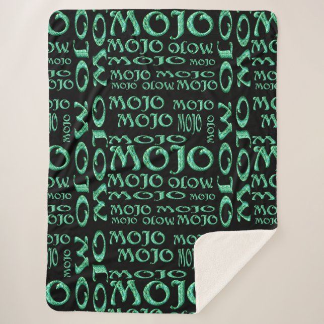 Mojo black sherpa blanket (Front)