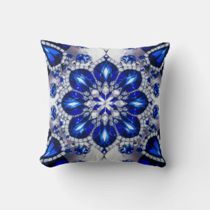 MoJo Coussin avec design de couleurs Bleu Blanc