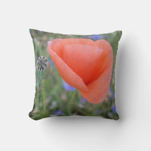 MoJo Dekokissen Mohnblüte Throw Pillow