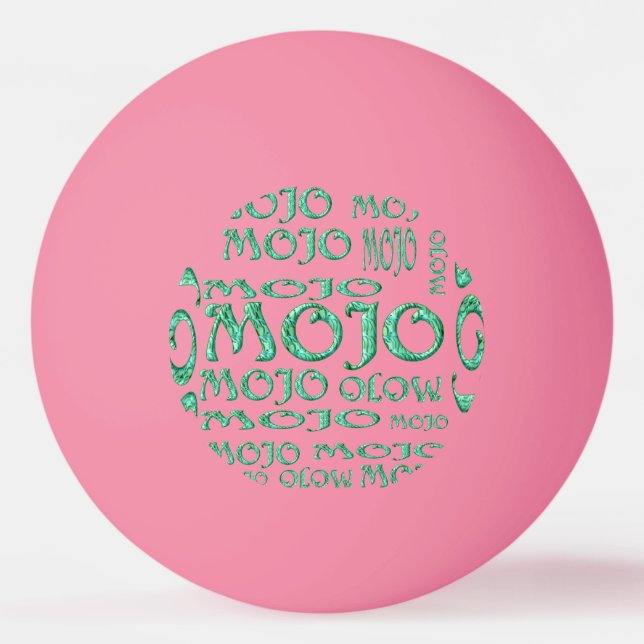 Mojo green magic orange glow 1-star ping pong ball (Front)