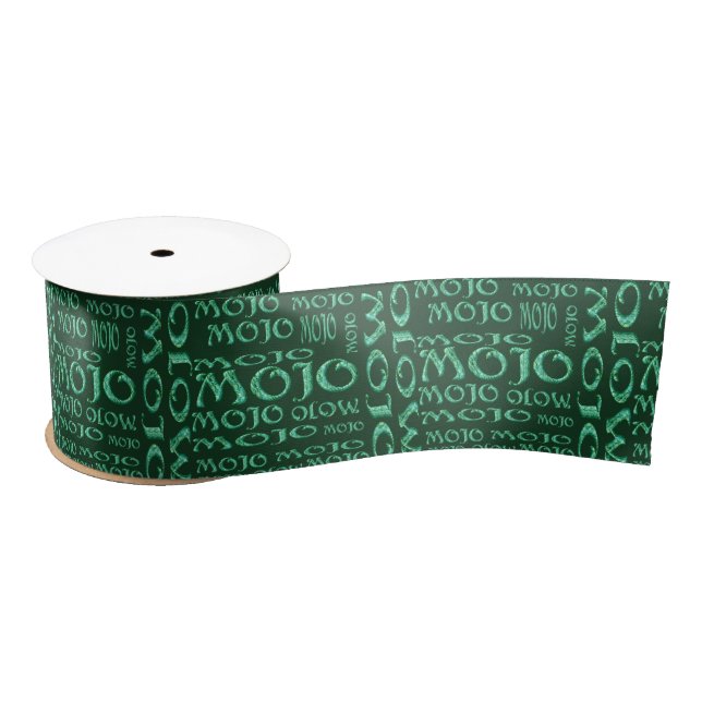 Mojo green ribbon satin ribbon (Spool)