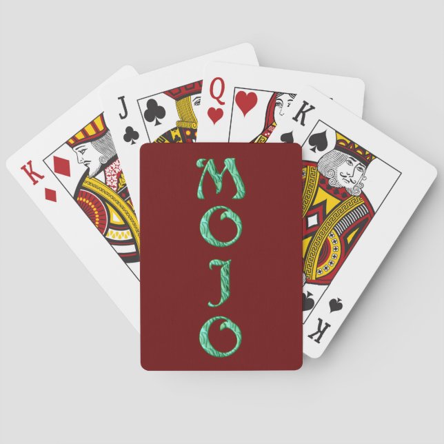 Mojo red Poker playing cards (Back)