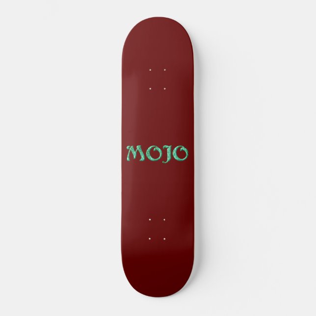 Mojo red skateboard (Front)