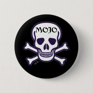 Mojo Skull black button button