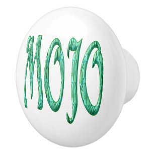 Mojo white ceramic knob