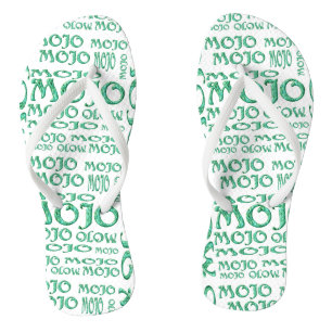 Mojo white flip flops