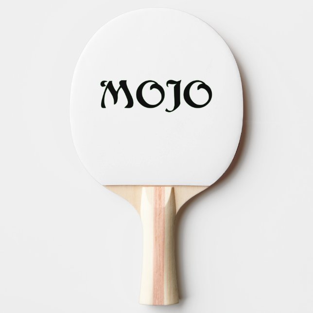 Mojo white ping pong paddle (Front)