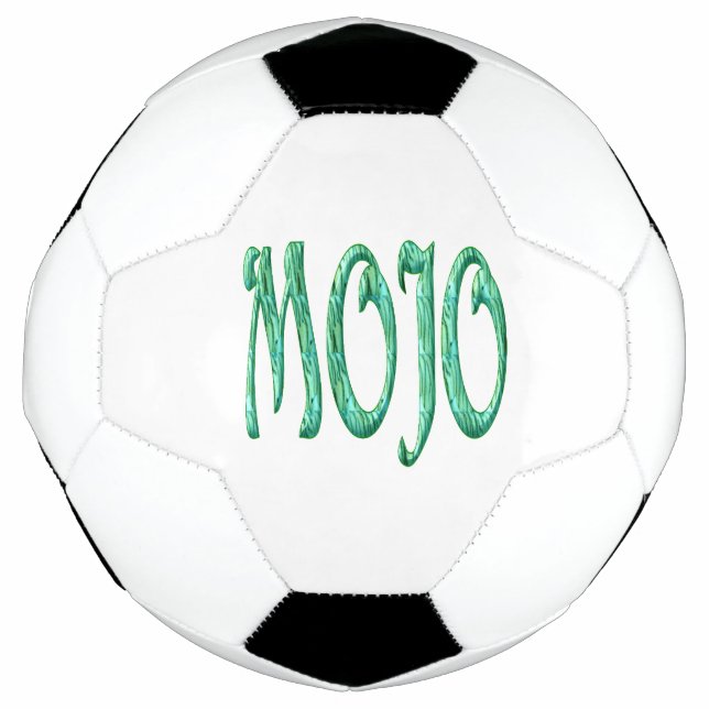 Mojo white soccer ball (Front)