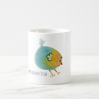 Mok, Chubby Chicken Tessa, colorfull, funny, bird Coffee Mug