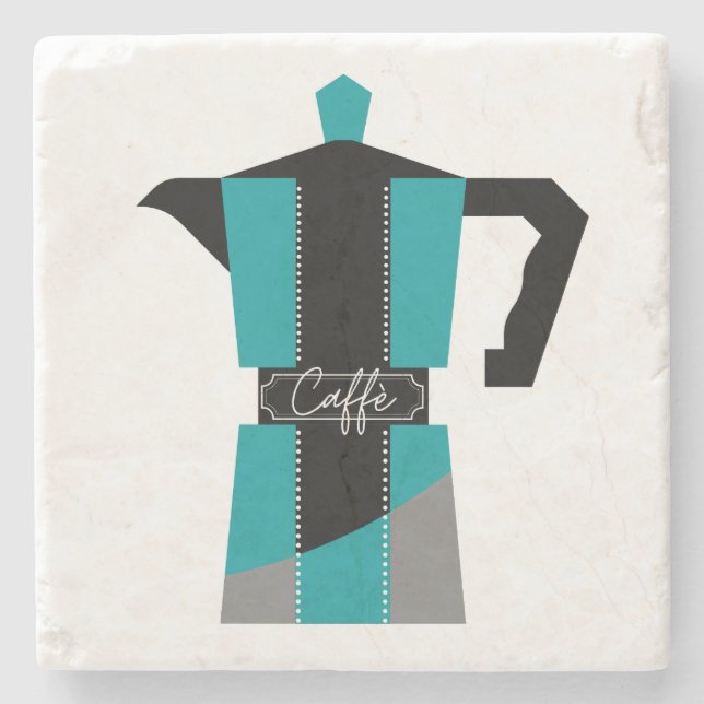 Moka Caffe Italian Coffee Pot Coaster - (Front)