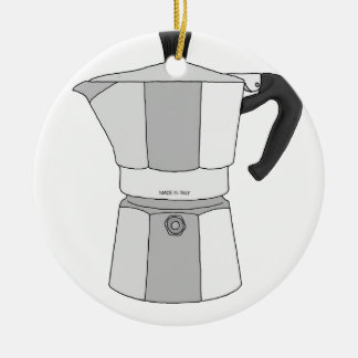 Moka coffee pot ceramic ornament