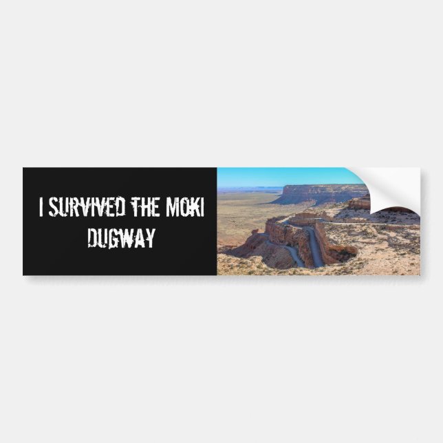 Moki Dugway Bumper Sticker (Front)