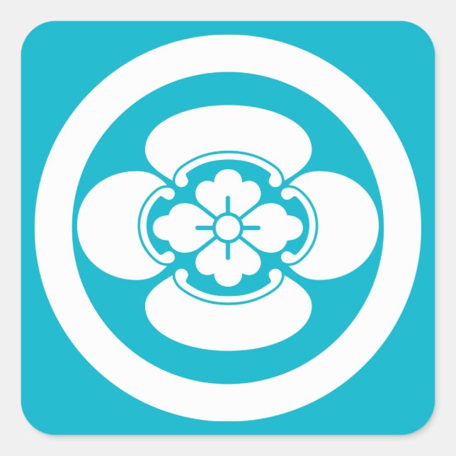 Mokko in a circle square sticker (Front)