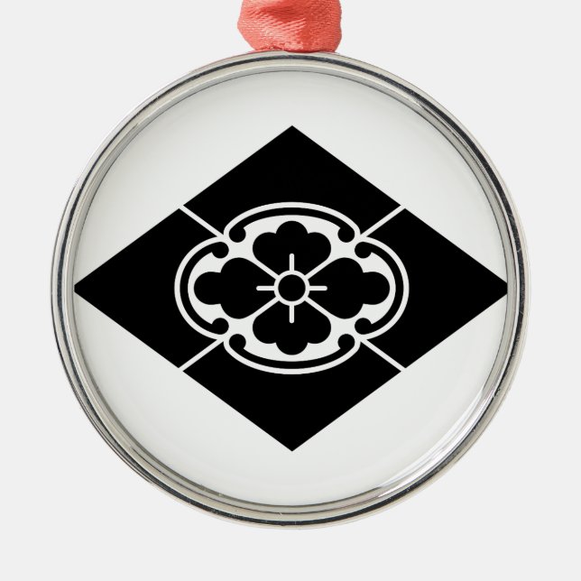 Mokko in  rhombus metal ornament (Front)