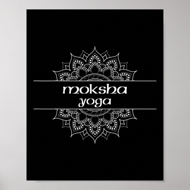 Moksha Yoga Type Mandala Graphic  Poster (Front)