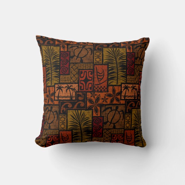 Moku Malihini Throw Pillow (Front)