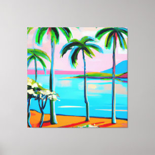 Mokuauia (goat island) view Oahu art Canvas Print