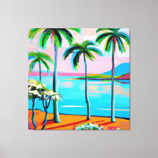 Mokuauia (goat island) view Oahu art Canvas Print (Front)