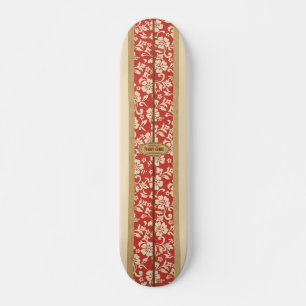 Mokuleia Customizable Vintage Surf Faux Wood Skateboard