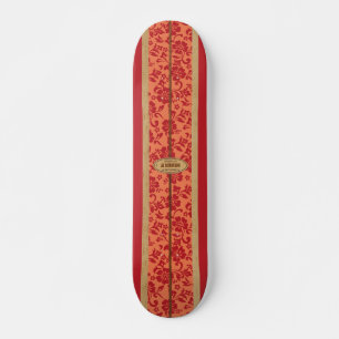 Mokuleia Customizable Vintage Surf Faux Wood Skateboard