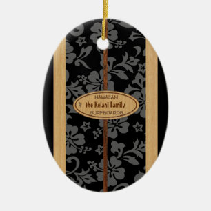 Mokuleia Customizable Vintage Surfboard Ornament