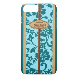 Mokuleia Hawaiian Faux Wood Monogram Surfboard Case-Mate iPhone Case
