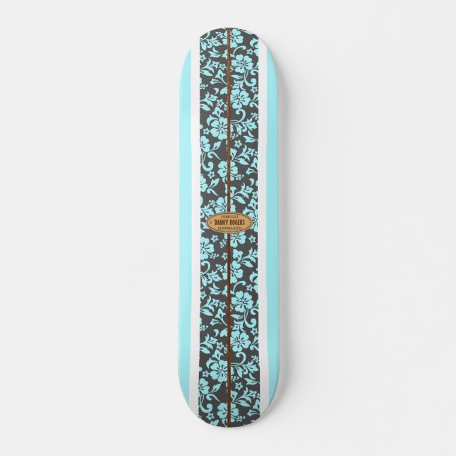 Mokuleia Personnalisable Surf Vintage Skateboard (Devant)