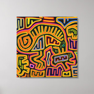 Mola Shaman Peyote Visions Canvas Print
