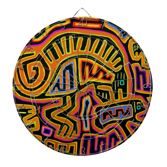 Mola Shaman Peyote Visions Dartboard (Front)