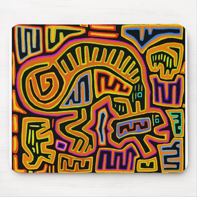 Mola Shaman Peyote Visions Mouse Pad (Front)