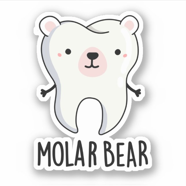 Molar Bear Funny Tooth Pun  (Front)