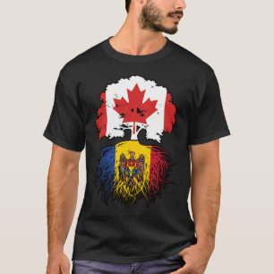 Moldava Moldavan Canadian Canada Tree Roots Flag T-Shirt