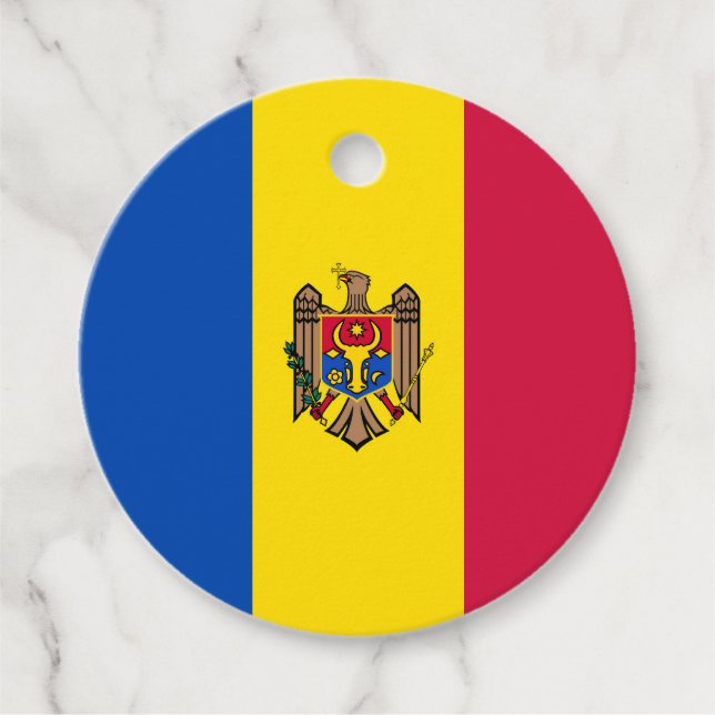 Moldavia flag favour tags (Front)