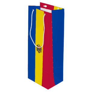 Moldavia flag wine gift bag