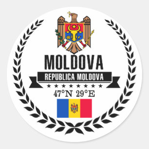 Moldova Classic Round Sticker