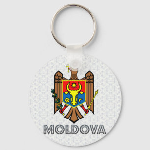 Moldova Coat of Arms Keychain