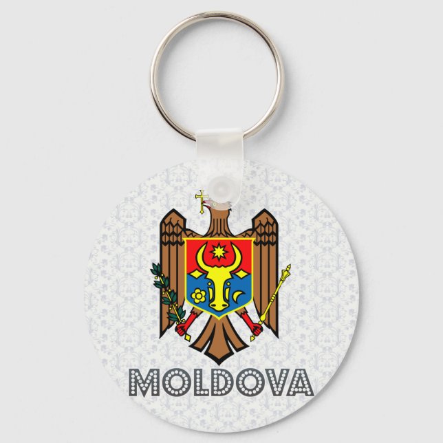 Moldova Coat of Arms Keychain (Front)