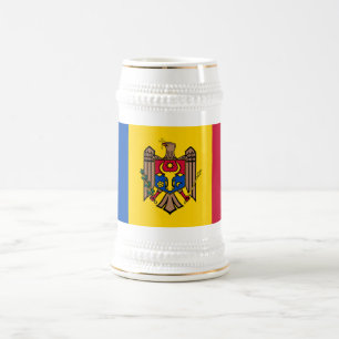 Moldova Flag Beer Stein