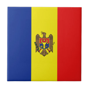 Moldova Flag Ceramic Tile