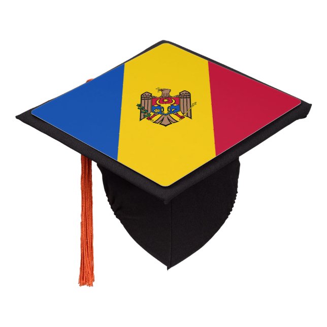 Moldova Flag Graduation Cap Topper (Angled)