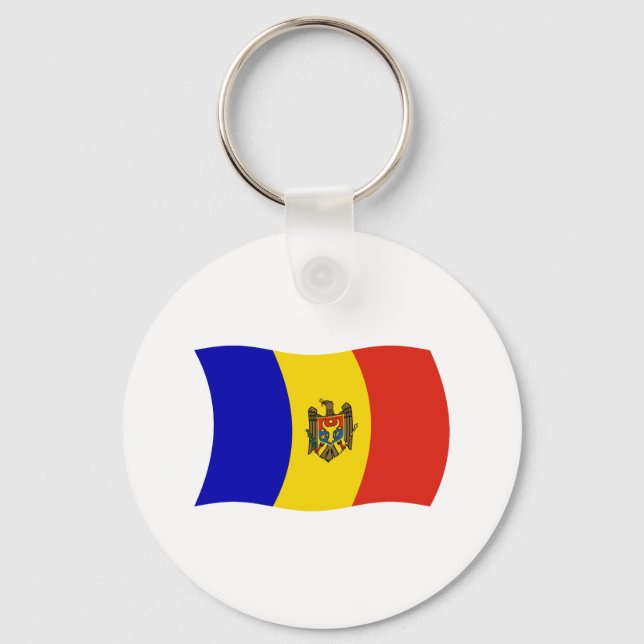 Moldova Flag Keychain (Front)