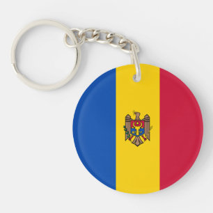 Moldova Flag Keychain