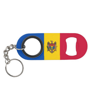 Moldova Flag Keychain Bottle Opener