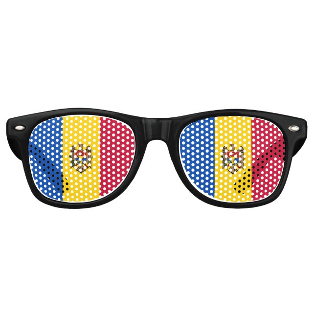 Moldova Flag Retro Sunglasses (Front)