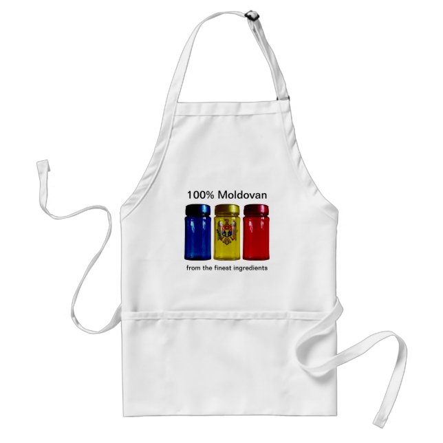 Moldova Flag Spice Jars Apron (Front)