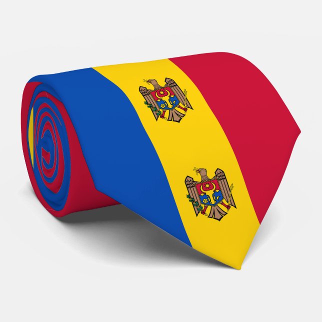 Moldova Flag Tie (Rolled)
